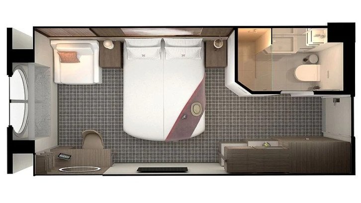 Prime Ocean View Stateroom floor Plan