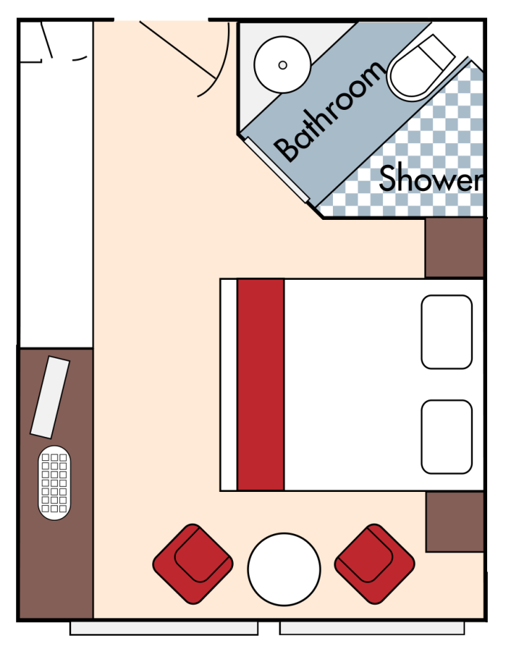 Category D Stateroom floor Plan