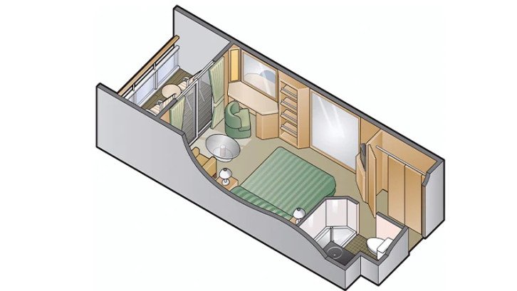 Deluxe Veranda Stateroom Guarantee floor Plan