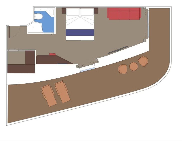 Category BA Stateroom floor Plan