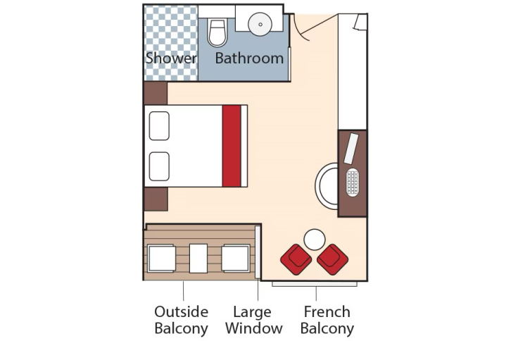 Category E Stateroom floor Plan