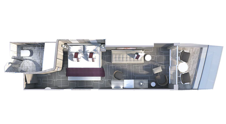 Sunset Veranda Stateroom floor Plan