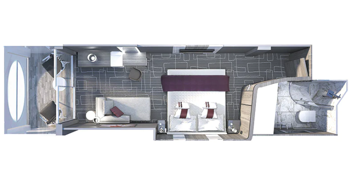 Veranda Stateroom Guarantee floor Plan