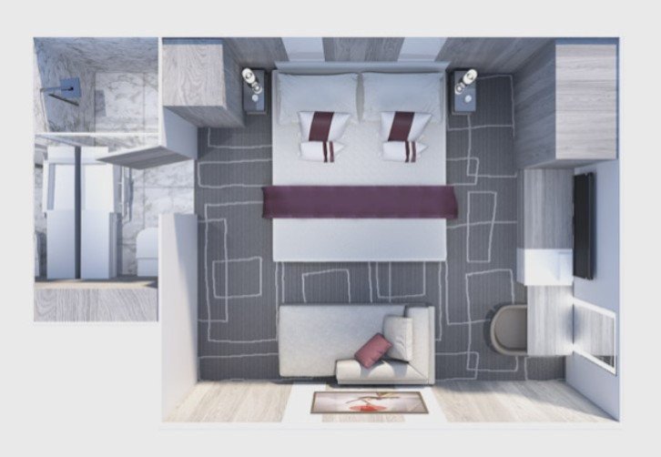 Interior Stateroom Guarantee floor Plan