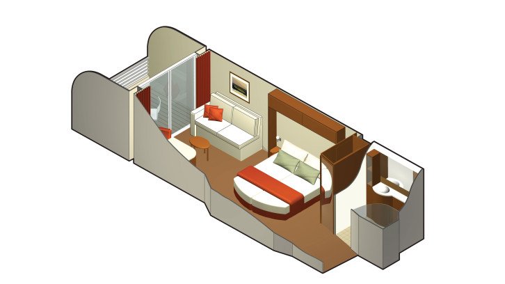 Veranda Stateroom Guarantee floor Plan