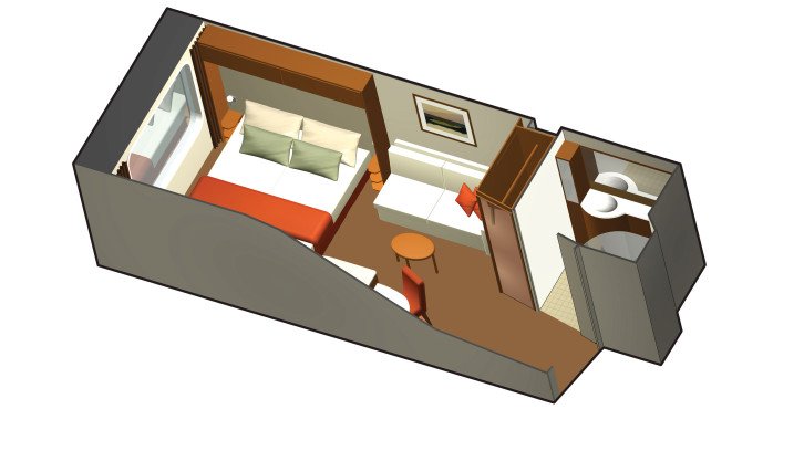 Ocean View Stateroom Guarantee floor Plan