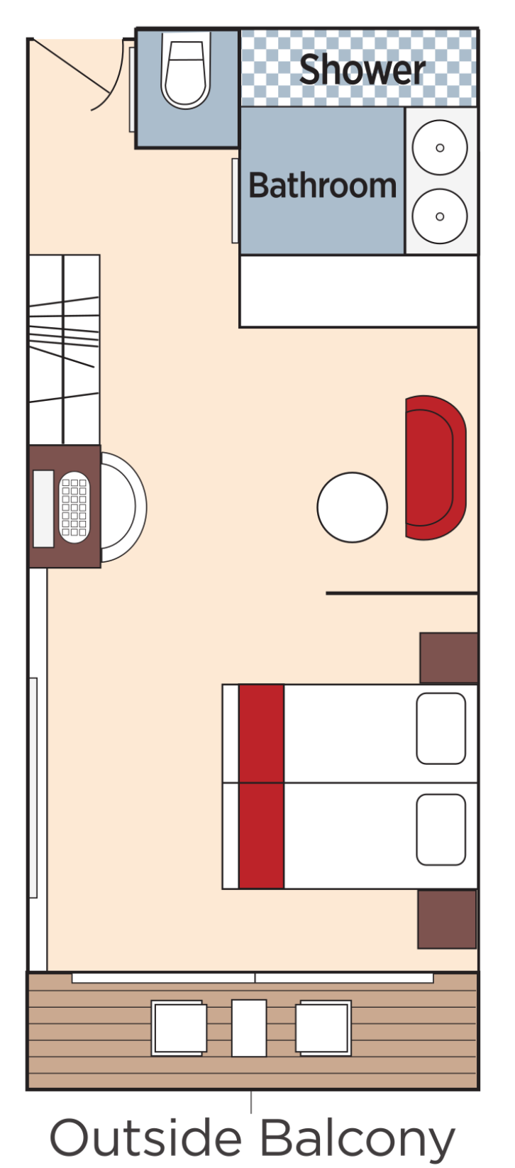 Category SA Stateroom floor Plan