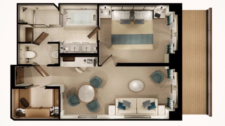 Sapphire Deluxe Suite floor Plan