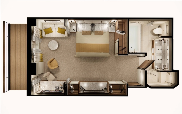 Aquamarine Deluxe Suite floor Plan