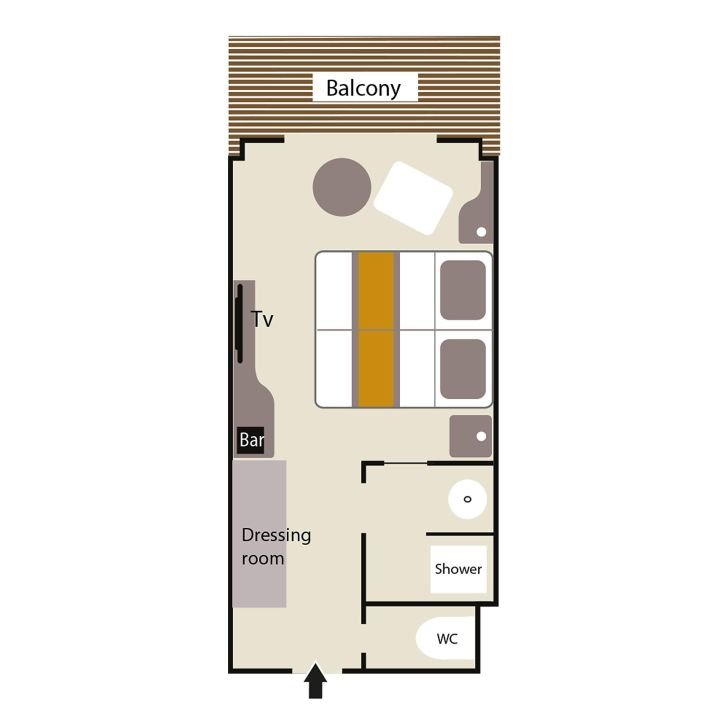 Upper Decks Balcony Stateroom floor Plan