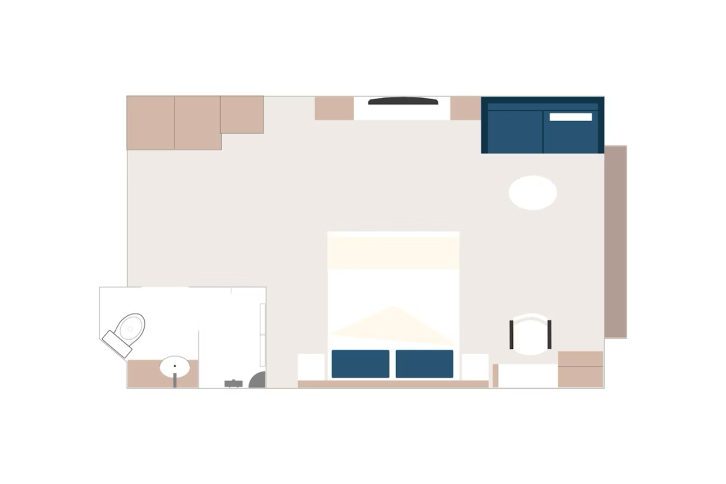 Aurora Stateroom Superior floor Plan