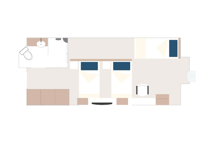 Aurora Stateroom Triple Share floor Plan