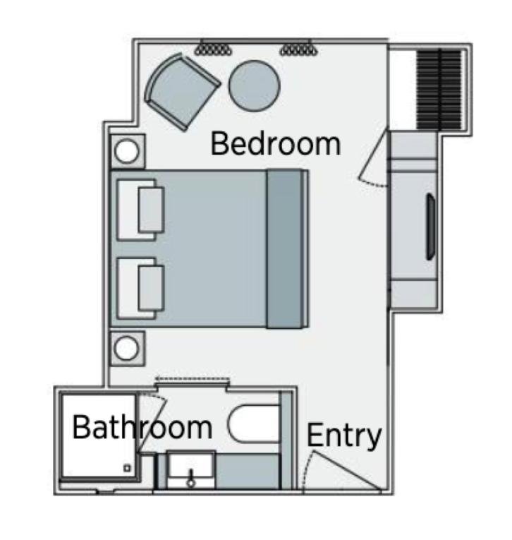 Lower Deck Balcony Stateroom floor Plan