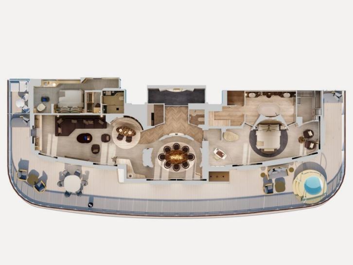 Concierge Level Veranda Stateroom floor Plan