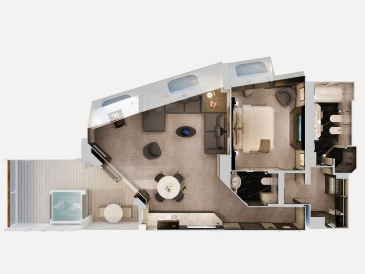 Ocean View Stateroom floor Plan
