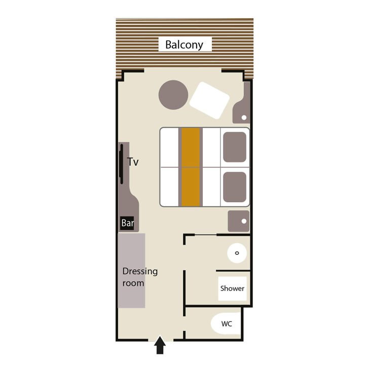 Upper Decks Balcony Stateroom floor Plan