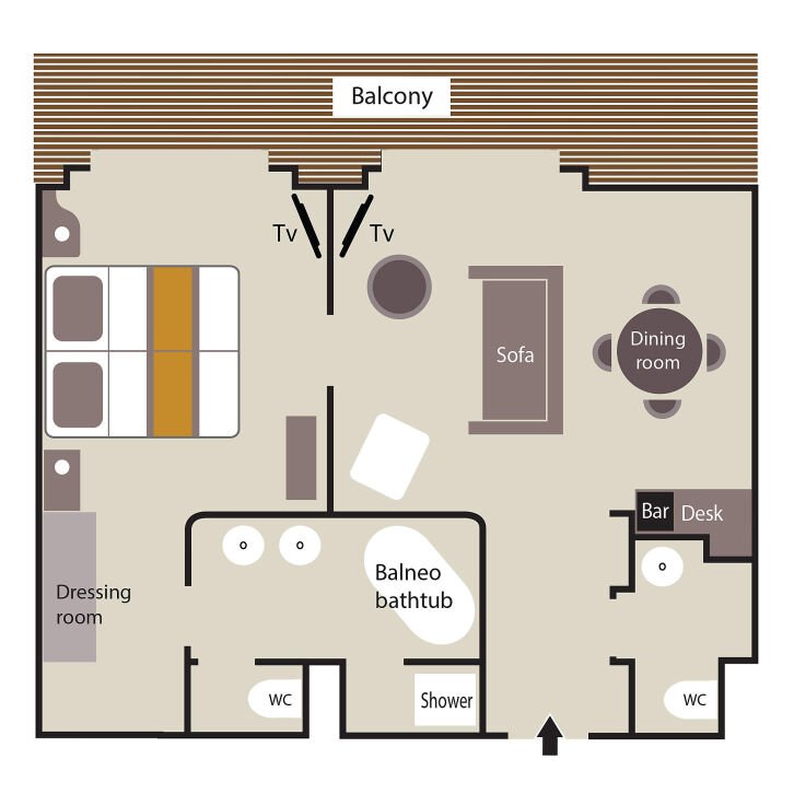 Owner's Suite floor plan on Le Soléal