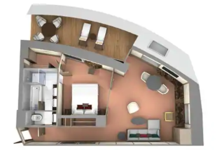 Owner's Suite floor plan on Seabourn Pursuit