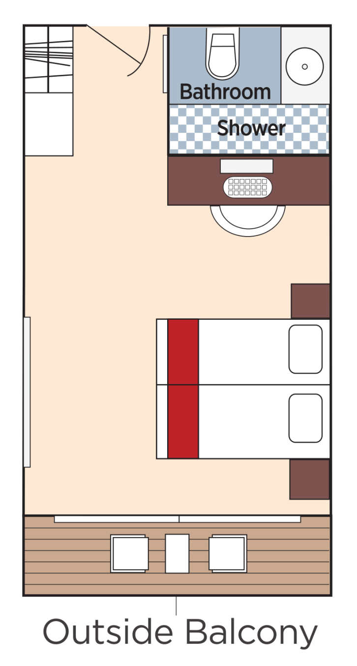 Category AB Staterooms floor plan on AmaRudi