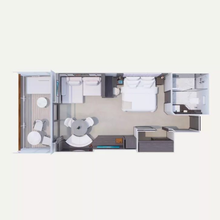 Penthouse floor plan on EXPLORA IV
