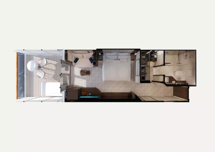 Ocean Grand Terrace Suite floor plan on EXPLORA IV